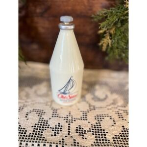 VTG Old Spice After Shave Original 4.25 oz White Milk Glass EMPTY Bottle 1993